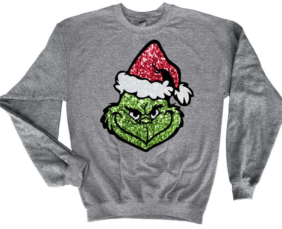 SEQUIN GRINCH - DTF TRANSFER