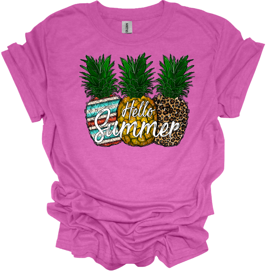 HELLO SUMMER PINEAPPLE 3 - DTF TRANSFER