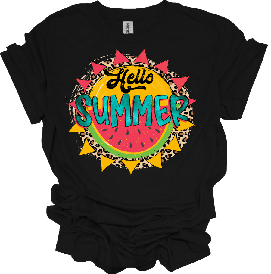 HELLO SUMMER SUNSHINE WATERMELON - DTF TRANSFER