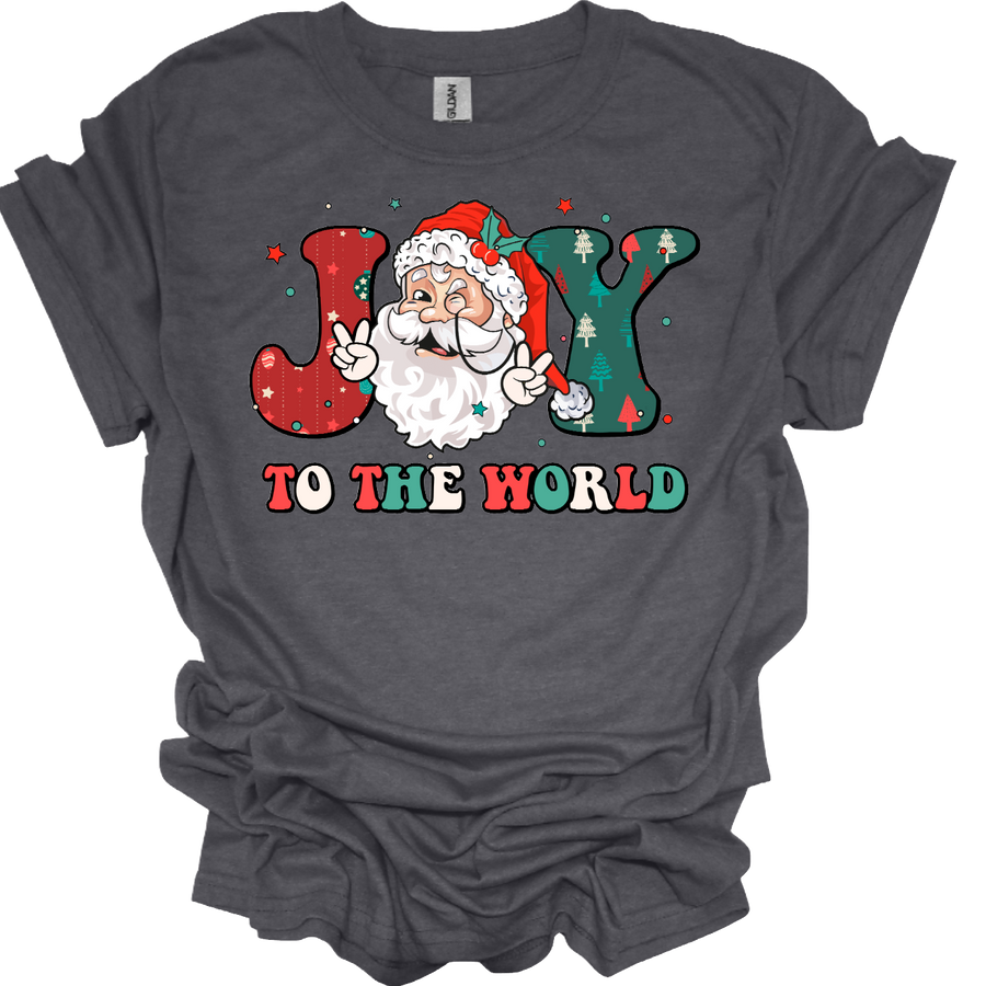 JOY TO THE WORLD SANTA-DTF TRANSFER