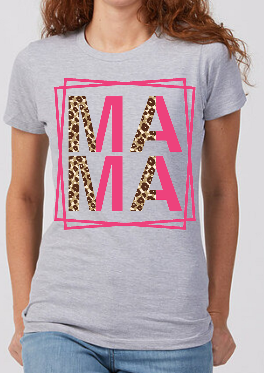 LEOPARD/PINK MAMA - DTF TRANSFER