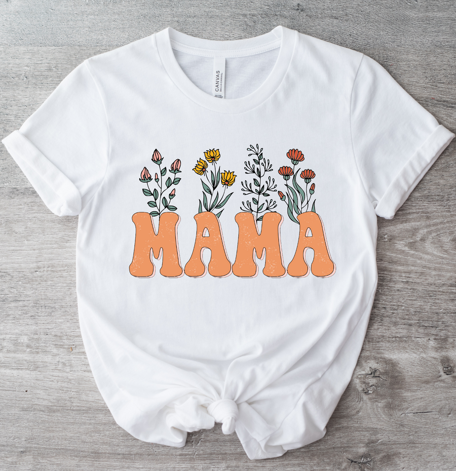 MAMA RETRO FLOWERS  - DTF TRANSFER