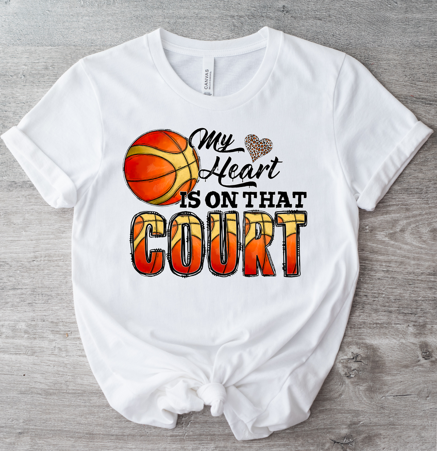 MY HEART IS ON THE COURT - DTF TRANSFER