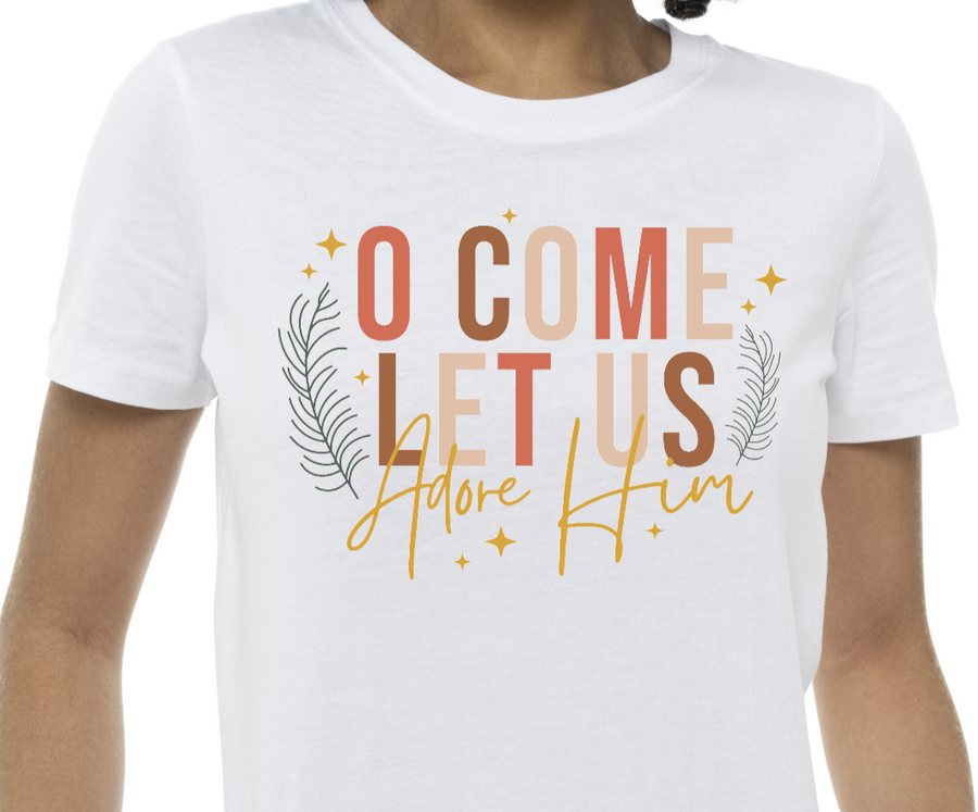 O COME LET US ADORE HIM-DTF TRANSFER