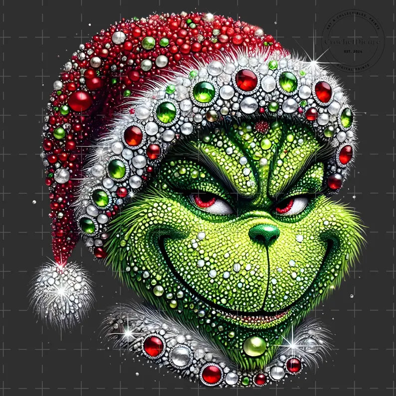 RHINESTONE GRINCH - DTF TRANSFER