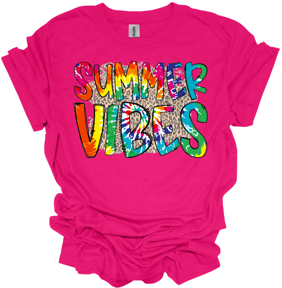 SUMMER VIBES TIE DYE- DTF TRANSFER