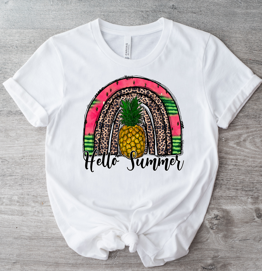 HELLO SUMMER PINEAPPLE - DTF TRANSFER